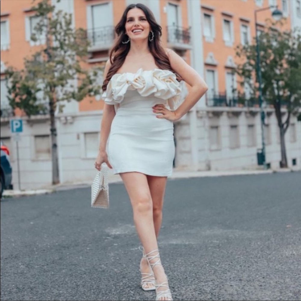 Zara Cream Ruffle Strap Dress - ✨ Bloggers Fav! - Picture 8 of 13